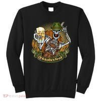 Funny Oktoberfest Halloween Skeleton Sweatshirt thumb 0