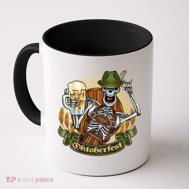 Funny Oktoberfest Halloween Skeleton Coffee Mug