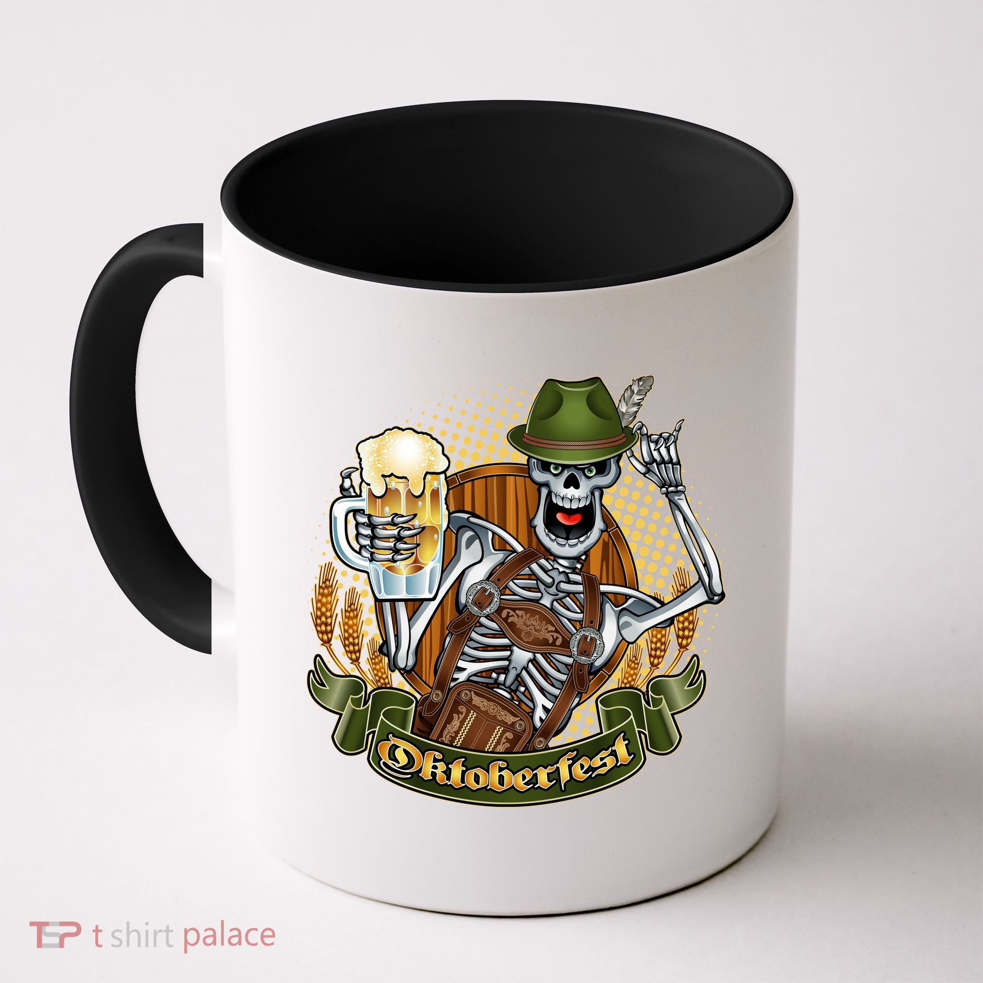 Funny Oktoberfest Halloween Skeleton Coffee Mug
