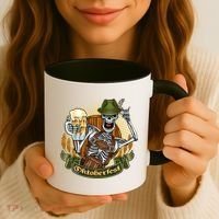Funny Oktoberfest Halloween Skeleton Coffee Mug thumb 3