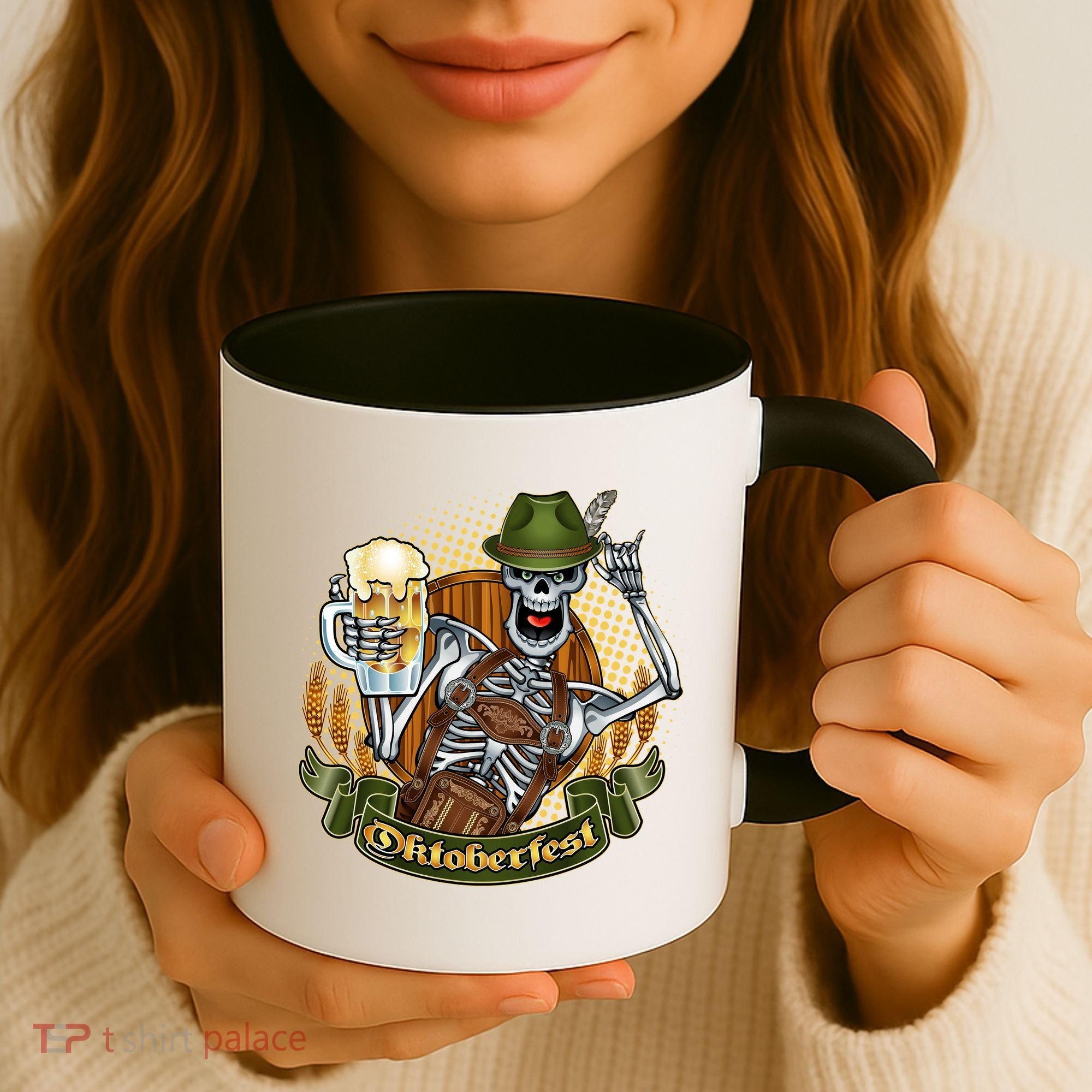 Funny Oktoberfest Halloween Skeleton Coffee Mug
