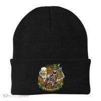 Funny Oktoberfest Halloween Skeleton Beanie thumb 0