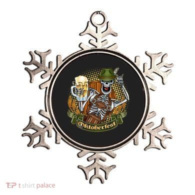 Funny Oktoberfest Halloween Skeleton Ornament
