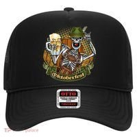 Funny Oktoberfest Halloween Skeleton Hat thumb 0