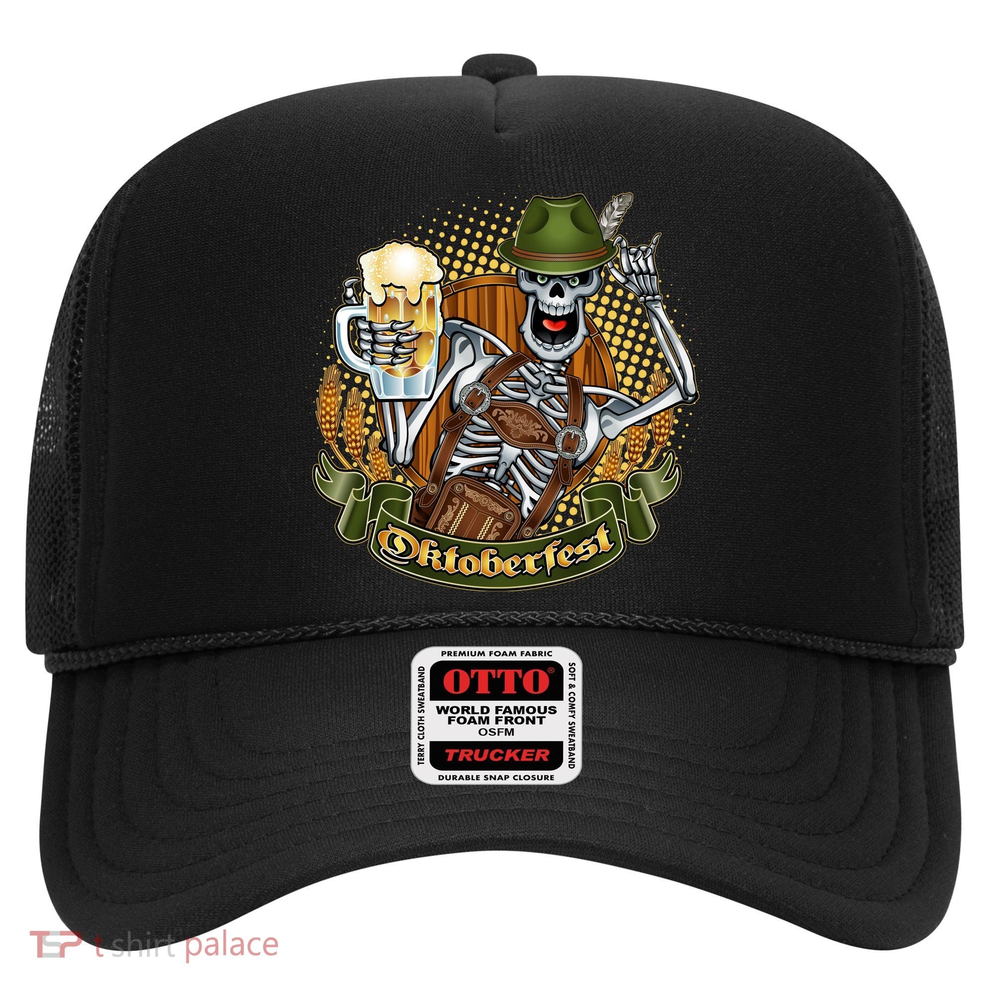 Funny Oktoberfest Halloween Skeleton Hat