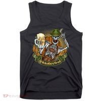 Funny Oktoberfest Halloween Skeleton Tank Top thumb 0