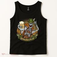 Funny Oktoberfest Halloween Skeleton Tank Top thumb 2