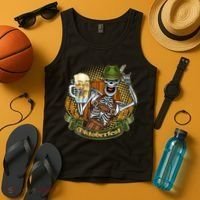 Funny Oktoberfest Halloween Skeleton Tank Top thumb 4