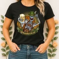 Funny Oktoberfest Halloween Skeleton Women's T-Shirt thumb 2