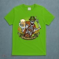 Funny Oktoberfest Halloween Skeleton T-Shirt thumb 5