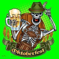 Funny Oktoberfest Halloween Skeleton T-Shirt thumb 7
