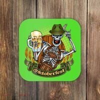 Funny Oktoberfest Halloween Skeleton Coaster thumb 0