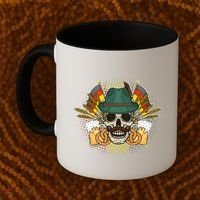 Funny Oktoberfest Halloween Skull Coffee Mug thumb 2
