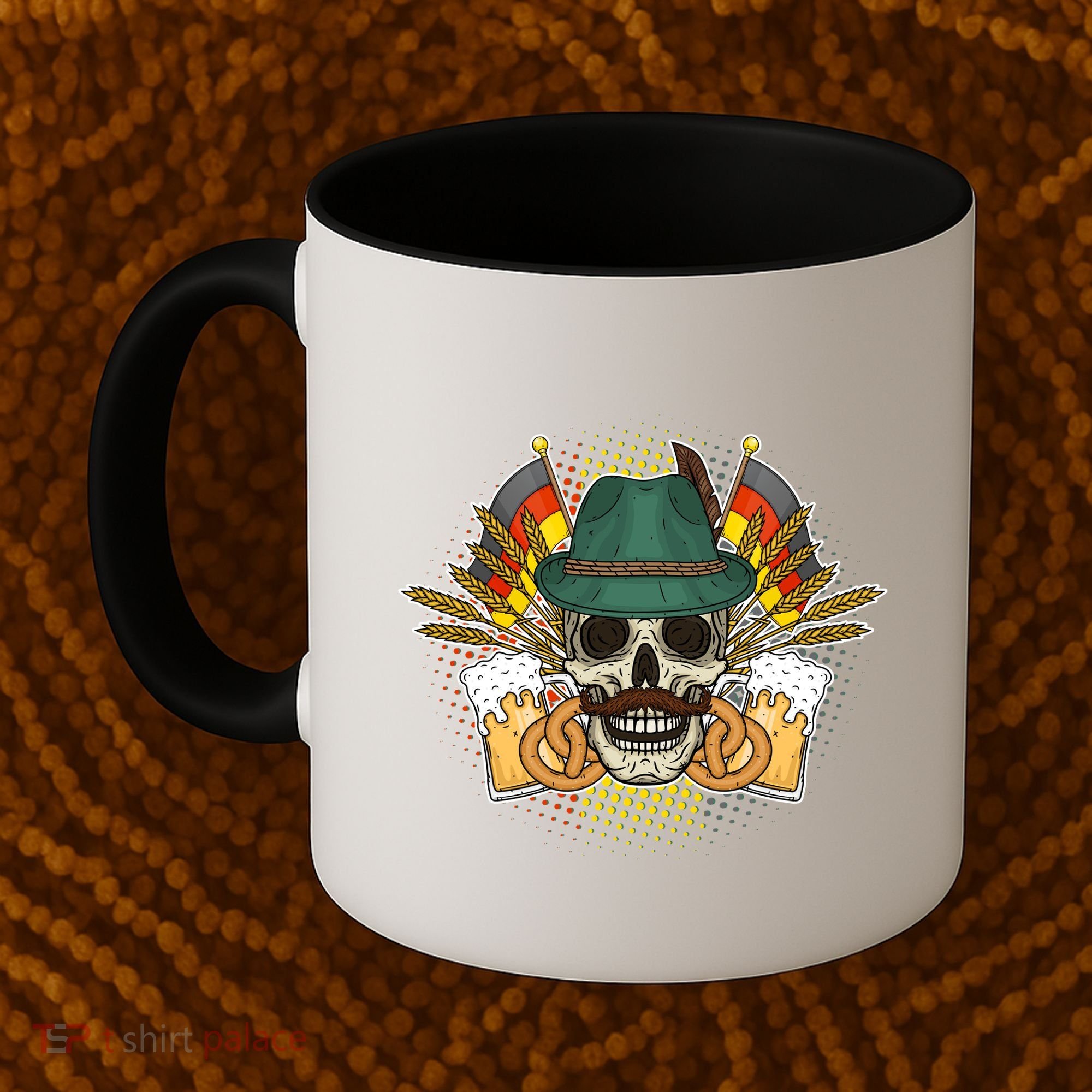 Funny Oktoberfest Halloween Skull Coffee Mug