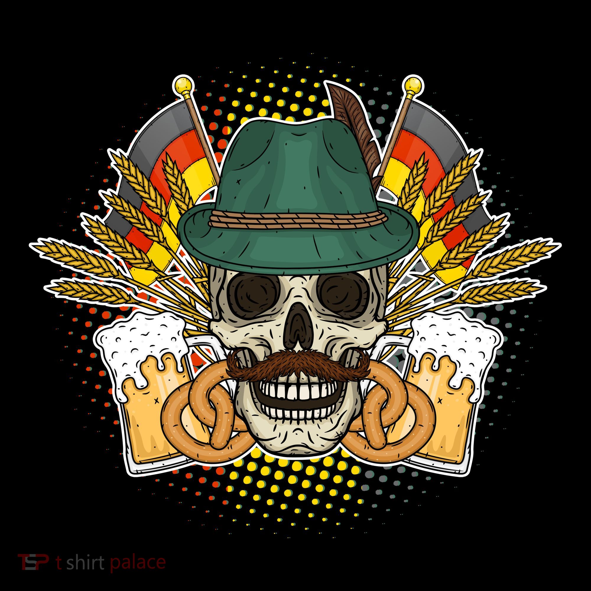 Funny Oktoberfest Halloween Skull Women's Tank Top
