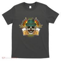 Funny Oktoberfest Halloween Skull T-Shirt thumb 0