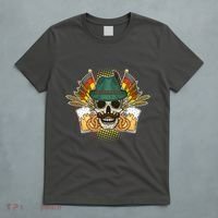 Funny Oktoberfest Halloween Skull T-Shirt thumb 5