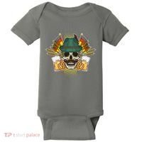 Funny Oktoberfest Halloween Skull Baby Bodysuit thumb 0