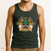 Funny Oktoberfest Halloween Skull Tank Top thumb 3