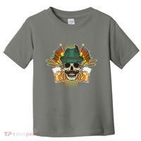 Funny Oktoberfest Halloween Skull Toddler T-Shirt thumb 0