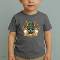 Funny Oktoberfest Halloween Skull Toddler T-Shirt thumb 2