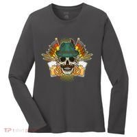 Funny Oktoberfest Halloween Skull Women's Long Sleeve Shirt thumb 0