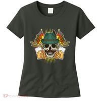 Funny Oktoberfest Halloween Skull Women's T-Shirt thumb 0