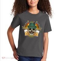 Funny Oktoberfest Halloween Skull Kids T-Shirt thumb 2