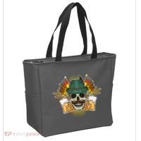 Funny Oktoberfest Halloween Skull Tote Bag thumb 2