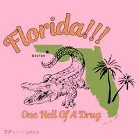 Florida One Hell Of A Drug Funny Summer Beach Coaster thumb 2