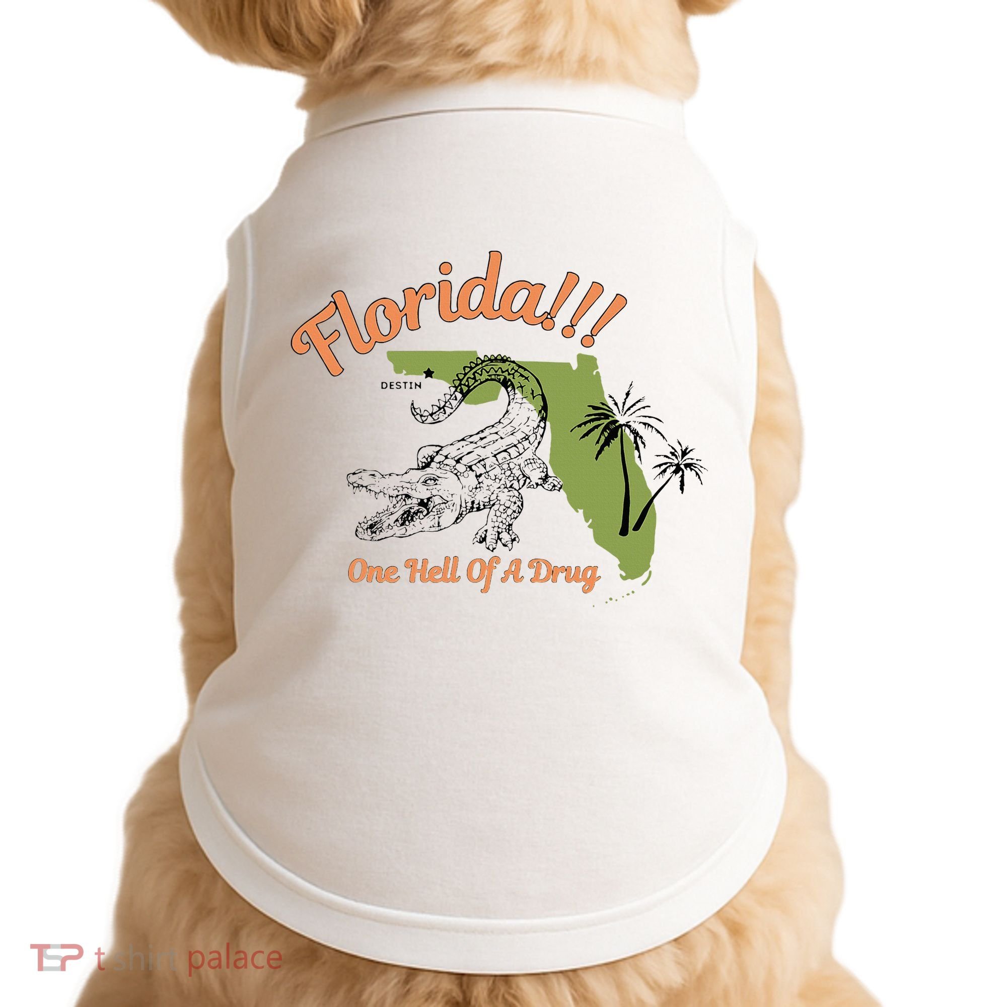 Florida One Hell Of A Drug Funny Summer Beach Doggie Tank