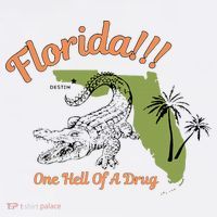 Florida One Hell Of A Drug Funny Summer Beach Apron thumb 3