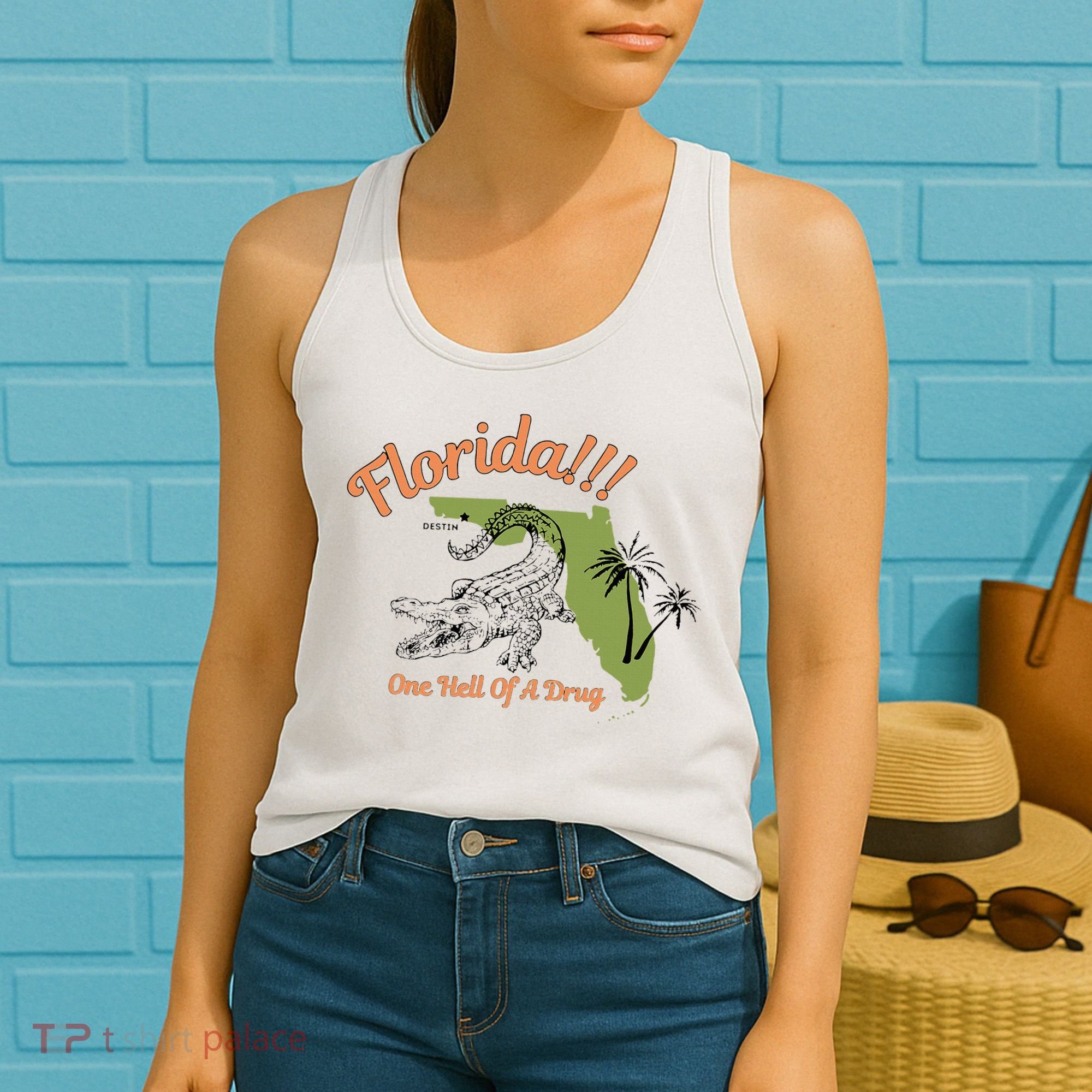Florida One Hell Of A Drug Funny Summer Beach Women's Tank Top