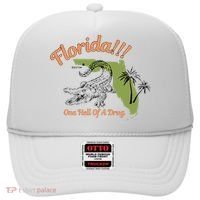 Florida One Hell Of A Drug Funny Summer Beach Hat thumb 0