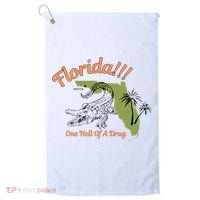 Florida One Hell Of A Drug Funny Summer Beach Golf Towel thumb 0
