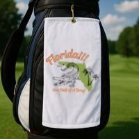 Florida One Hell Of A Drug Funny Summer Beach Golf Towel thumb 2