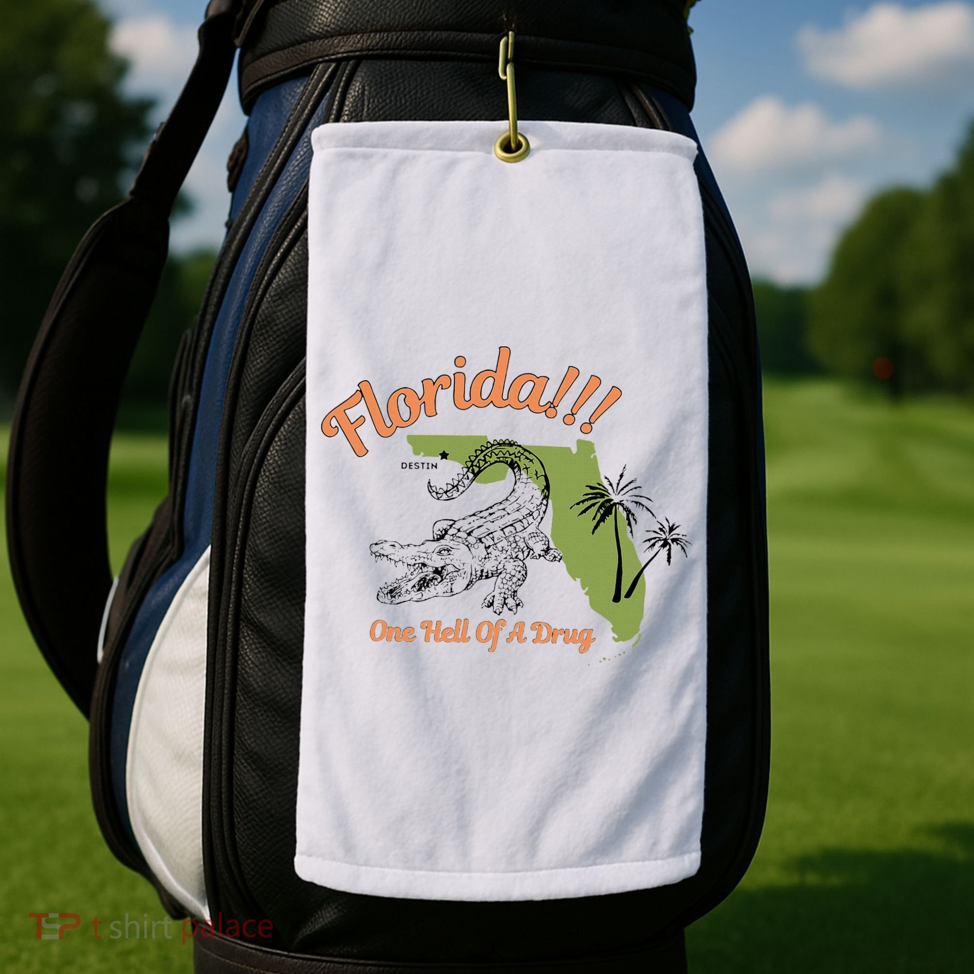 Florida One Hell Of A Drug Funny Summer Beach Golf Towel