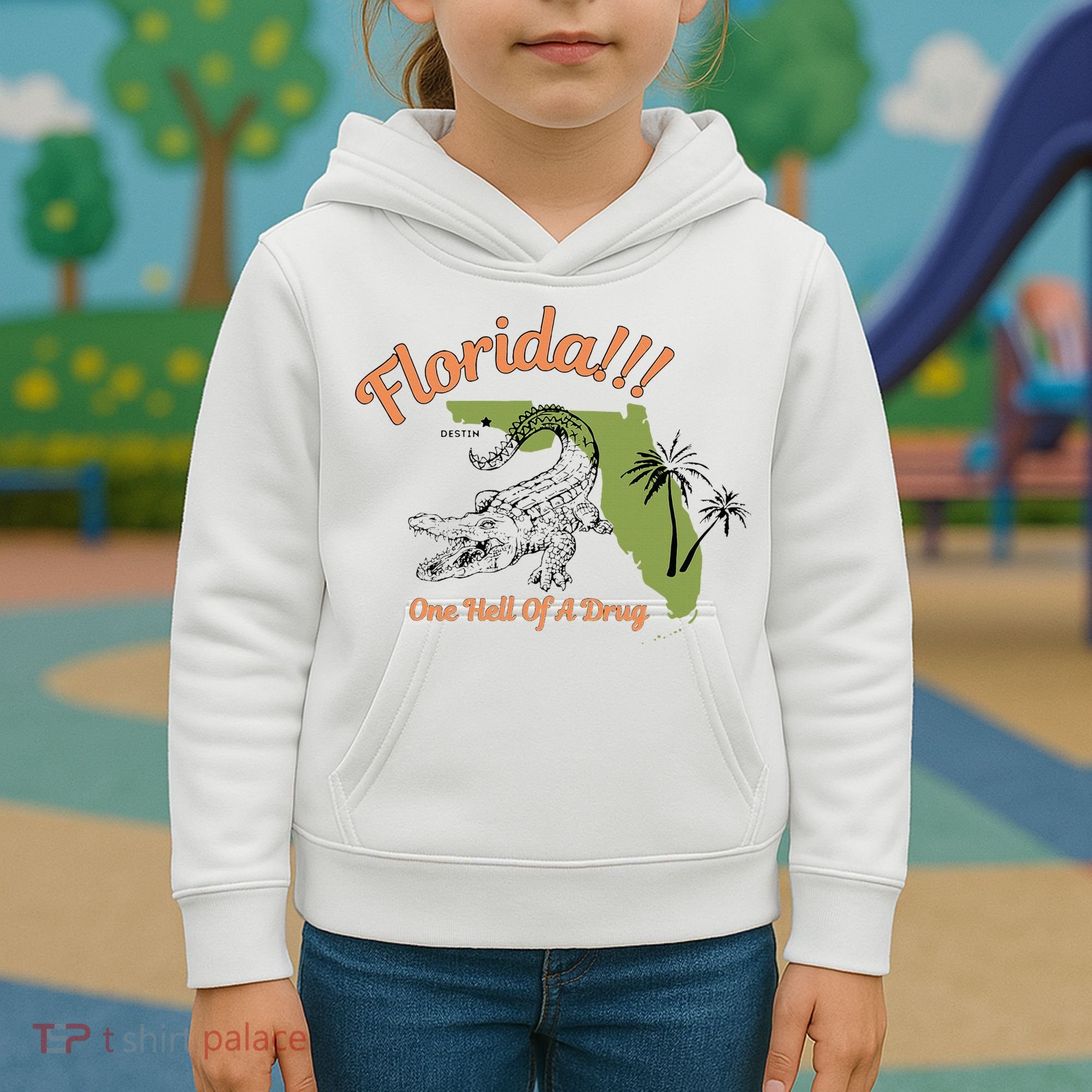Florida One Hell Of A Drug Funny Summer Beach Kids Hoodie