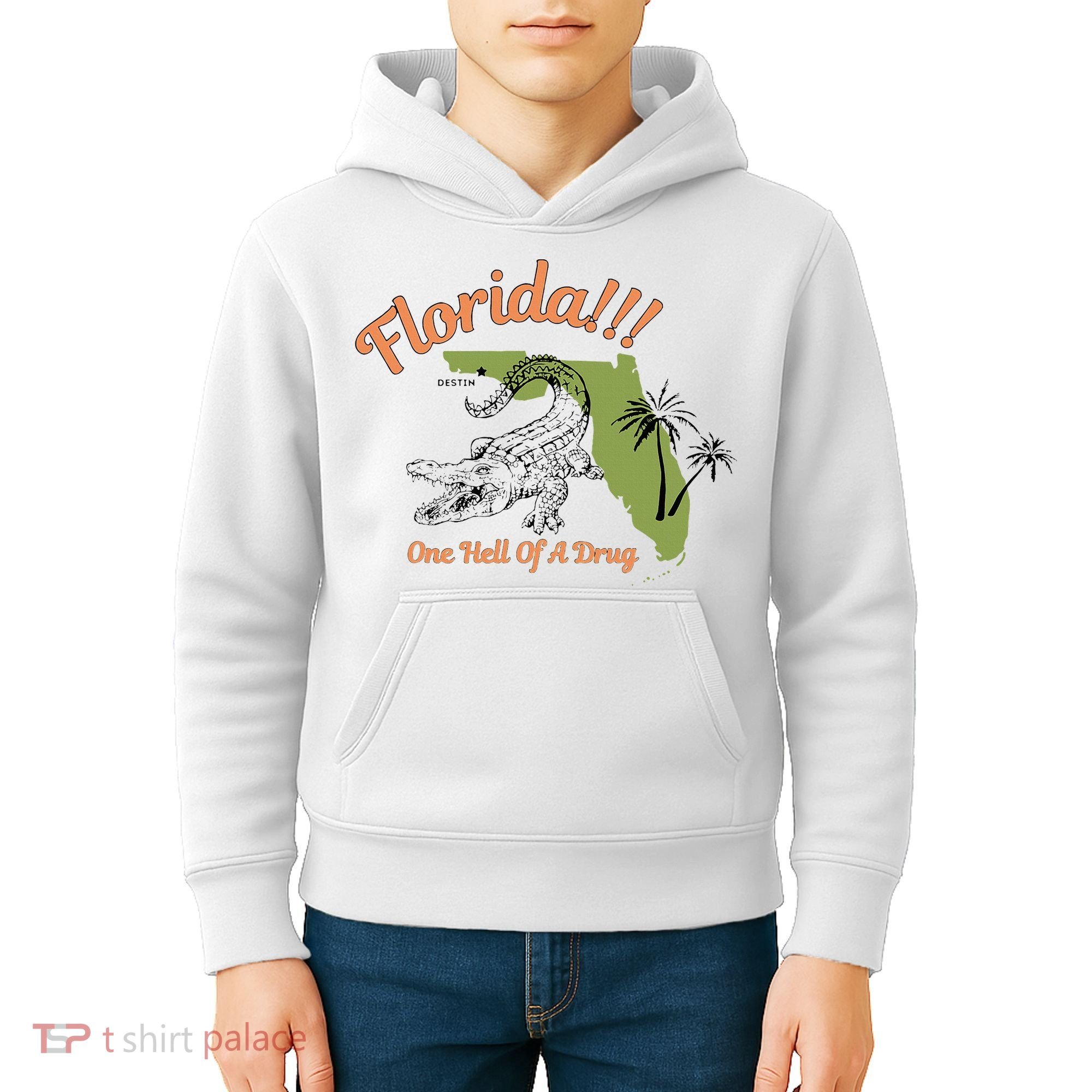 Florida One Hell Of A Drug Funny Summer Beach Kids Hoodie