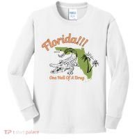 Florida One Hell Of A Drug Funny Summer Beach Kids Long Sleeve Shirt thumb 0
