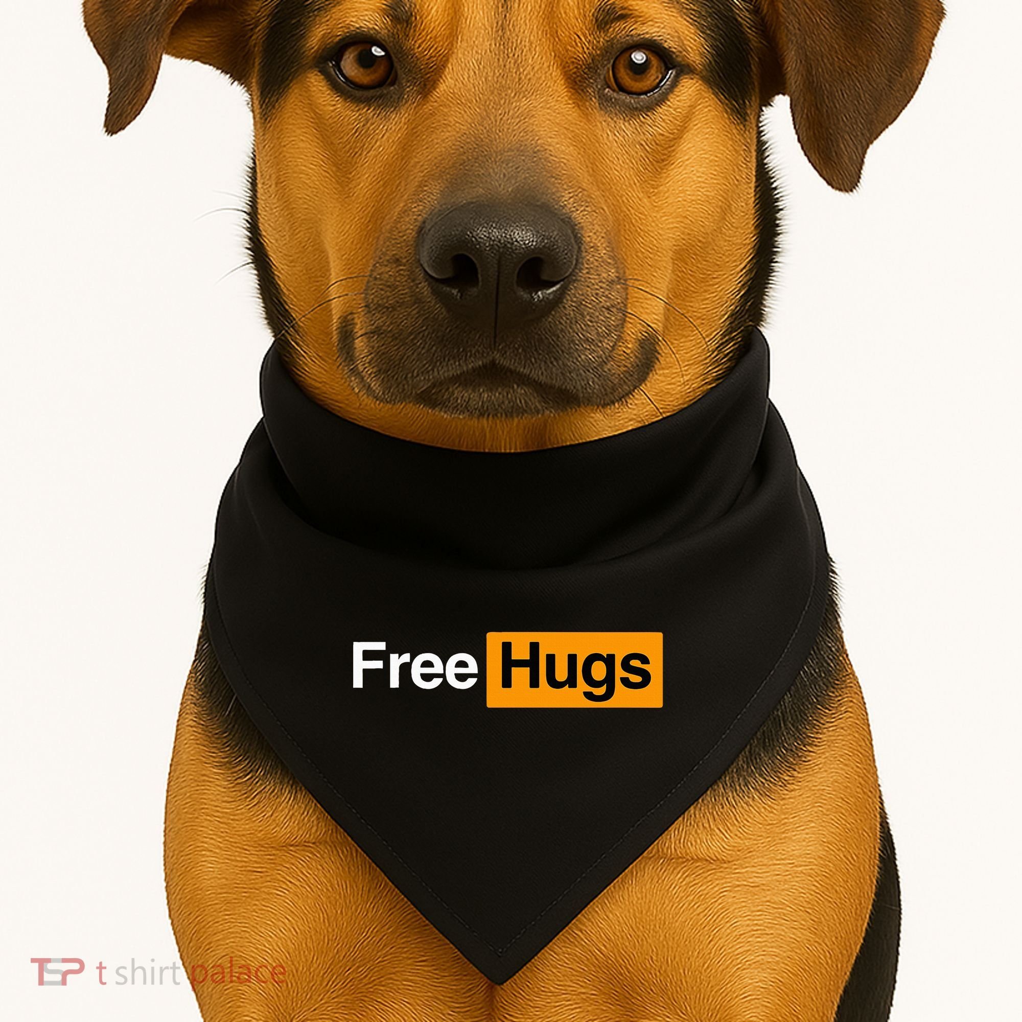 Funny Online Hugger's Delight USA-Made Doggie Bandana