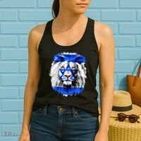 Flag of Israel lion Jewish Israel Flag Women's Tank Top thumb 2
