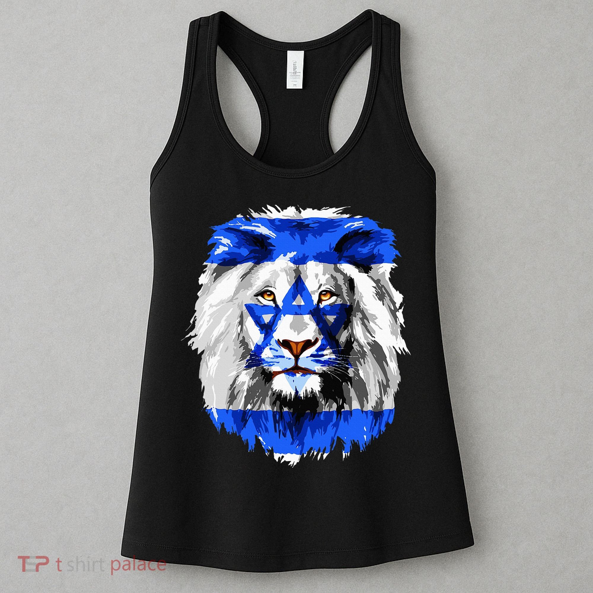 Flag of Israel lion Jewish Israel Flag Women's Tank Top