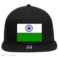 Flag of India 7 Panel Mesh Trucker Snapback Hat thumb 0
