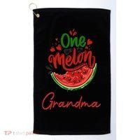 Funny One In A Melon Grandma Matching Group Funny Gift Golf Towel thumb 0