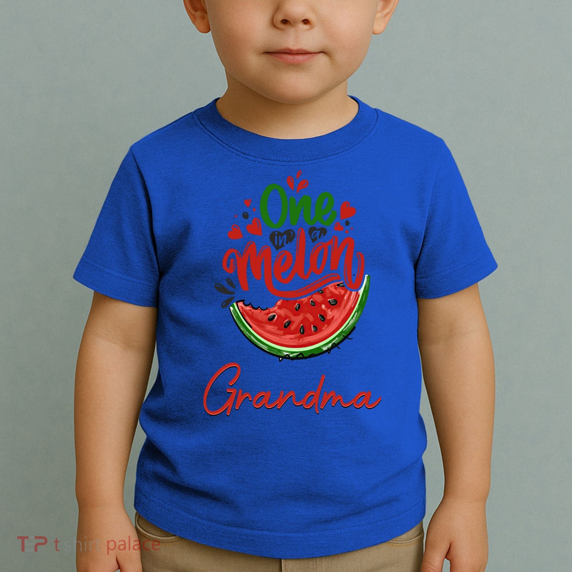 Funny One In A Melon Grandma Matching Group Funny Gift Toddler T-Shirt