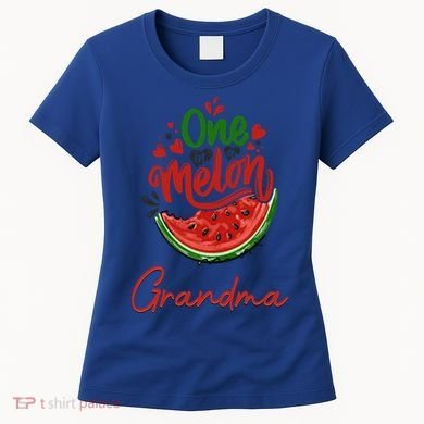 Funny One In A Melon Grandma Matching Group Funny Gift Women's T-Shirt
