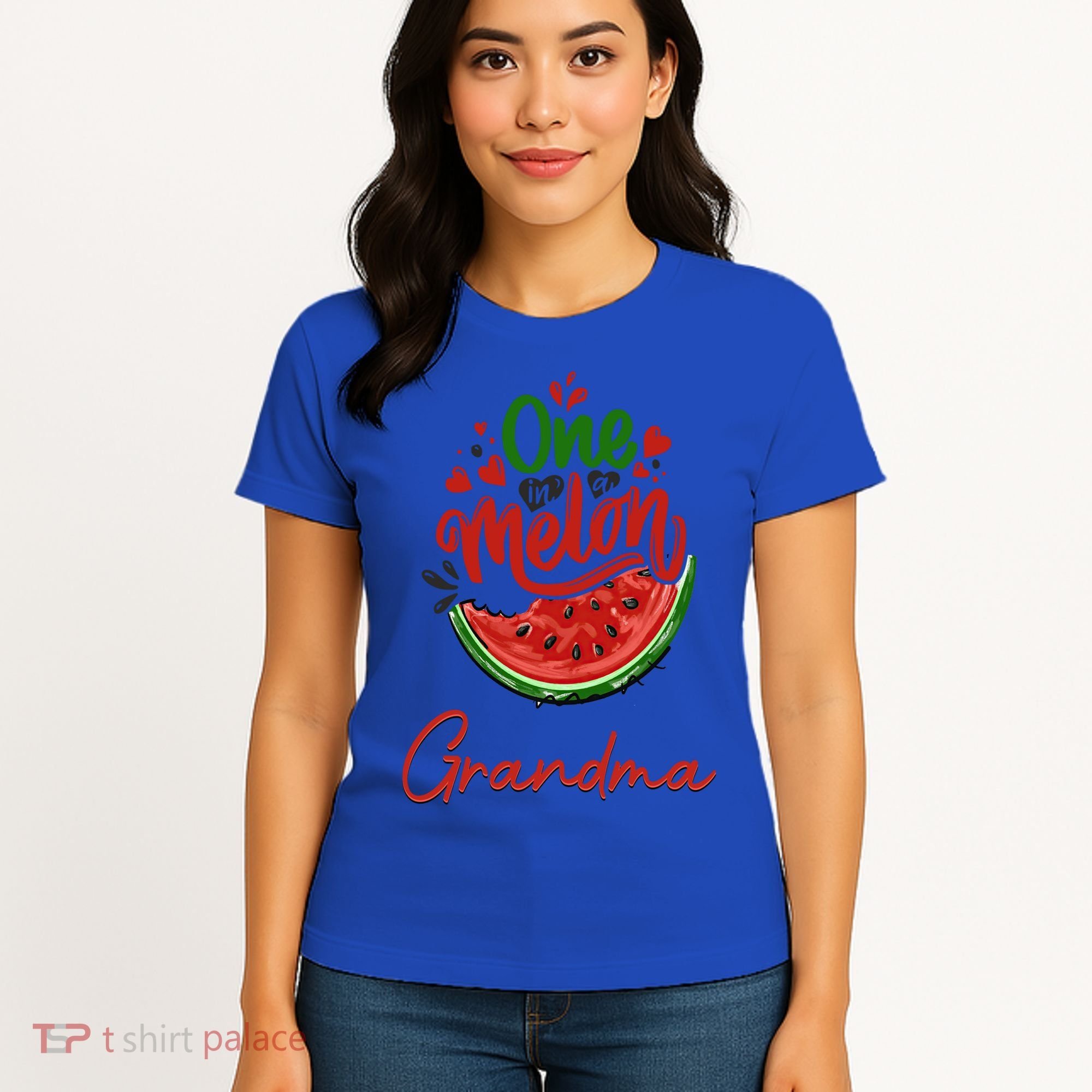 Funny One In A Melon Grandma Matching Group Funny Gift Women's T-Shirt