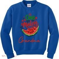 Funny One In A Melon Grandma Matching Group Funny Gift Kids Sweatshirt thumb 0