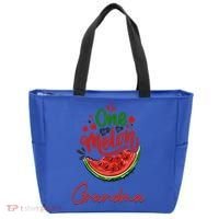 Funny One In A Melon Grandma Matching Group Funny Gift Tote Bag thumb 0
